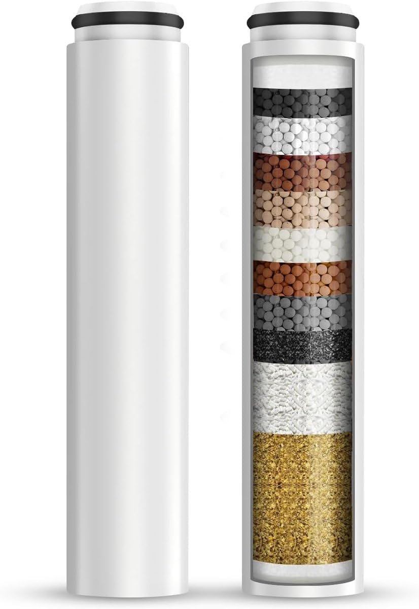 SnelShoppen - 2 Pack Douchekopfilter, 20-Laags Vervangingsfilter voor Schoonmaken van Hard Water en Verwijderen van Chloor en Schadelijke Stoffen (Set