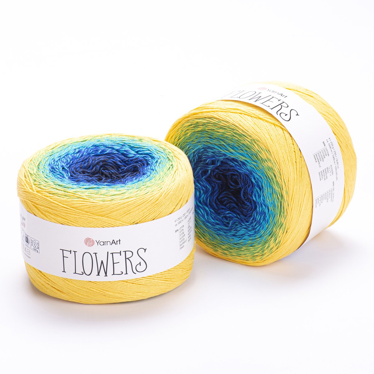 YarnArt Flowers Verloopgaren - 55% Katoen 45% Acryl - voor Haken en Breien - 250g / 1000m - Kleur 304