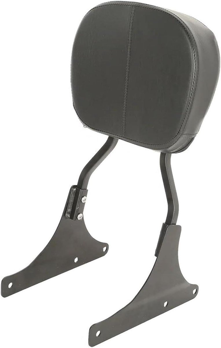 Motorfiets Rugleuning - Sissy Bar Passagier - Comfortabel Rijden - Extra Ondersteuning - 49 cm Hoog - Zwart