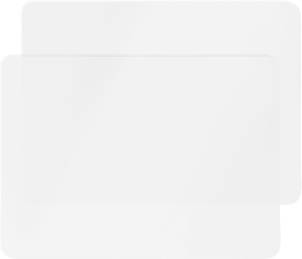 SnelShoppen - Set van 2 Silicone Craft Mat, Bakmat, Deegmat, Verfpad, Tafelmat, Transparant, 30 x 40 cm, Keukenaccessoire