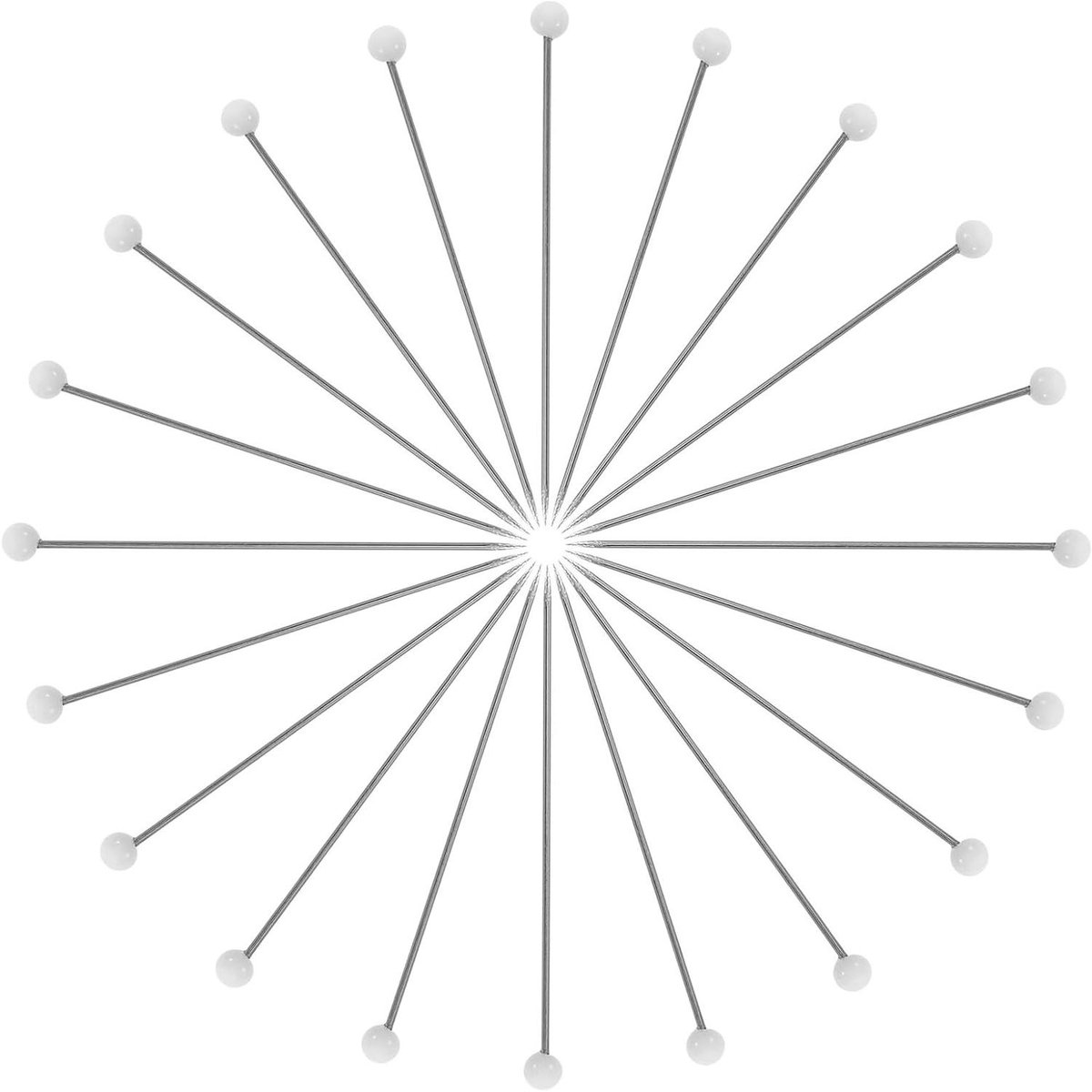 Rechte Naaispelden - Stoffen Spelden Glas - Nauwkeurig Naaien - Stevige Metalen Spelden - 3.8 cm - Meerkleurig