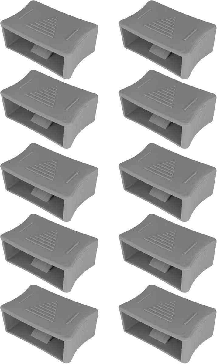 SnelShoppen - Sliders voor het aanpassen van de hardheid van lattenbodems, 10 stuks, 38x10 mm, grijs, eenvoudig te installeren voor slaapcomfort