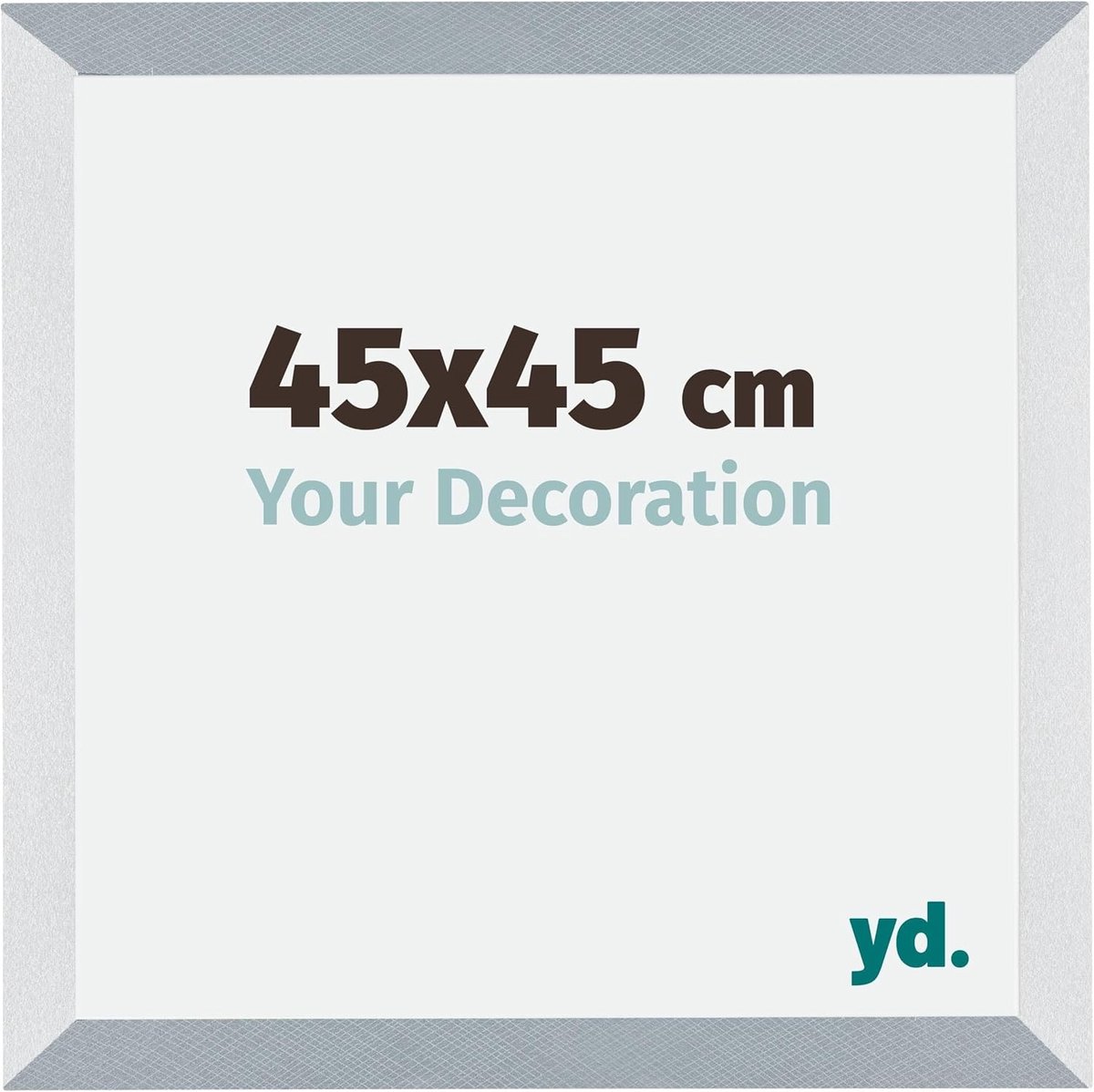 SnelShoppen - Foto lijst 45x45 cm - Aluminium Geanodiseerd - MDF met Acrylaatglas - Antireflectie - Wandlijst voor Foto's, Posters en Puzzels - Mura |