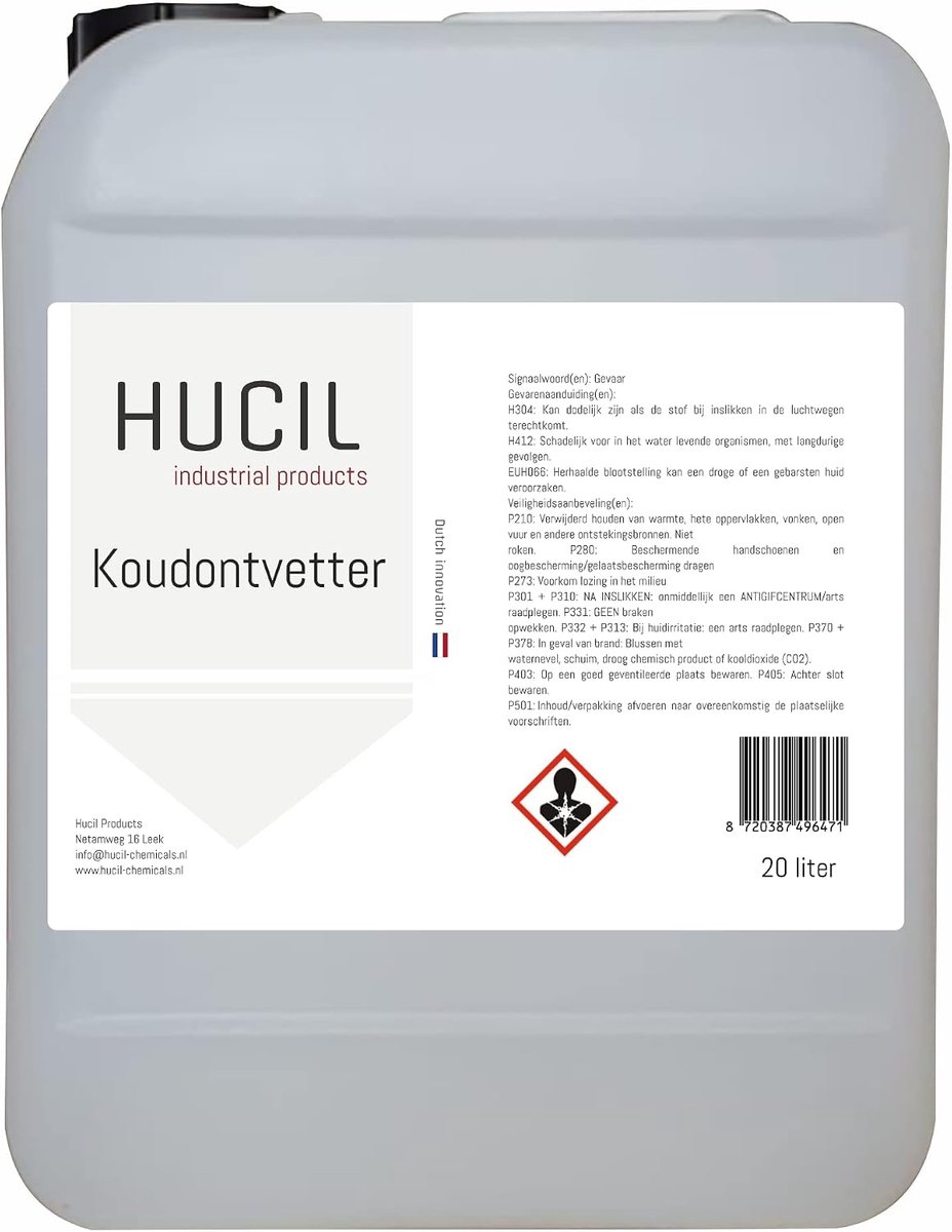 SnelShoppen - Cold Degreaser Ontvetter - 20 Liter - Krachtige Ontvetter voor Keuken, Garage, Tuin en Auto - Effectieve Reiniging en Vetverwijdering