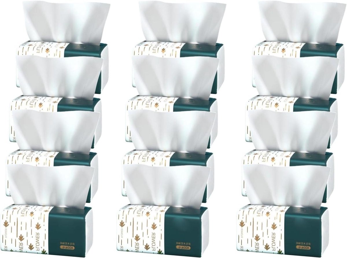 Gezichtstissues - Zakdoekjes Keuken - Dagelijks Gebruik - 4-Lagige Sterkte - 10 of 12 Packs - Wit