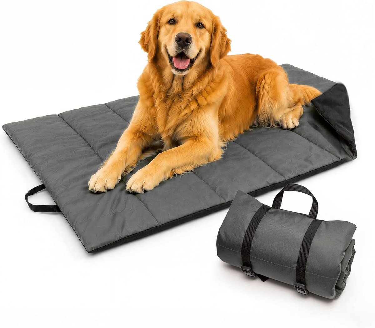 SnelShoppen - Hondenreisdeken 110 x 70 cm, Waterdicht en Opvouwbaar, Antislip Hondendeken voor Auto Achterbank, Outdoor, Wasbaar en Compact voor Reize