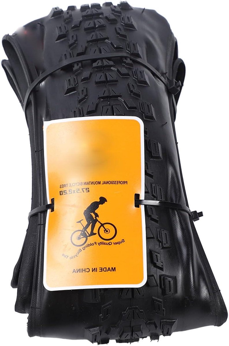 Fiets Buitenband - Vouwband Vervanging - Veilig Fietsen - Uniek Patroonontwerp - 27.5x2.20 - Zwart