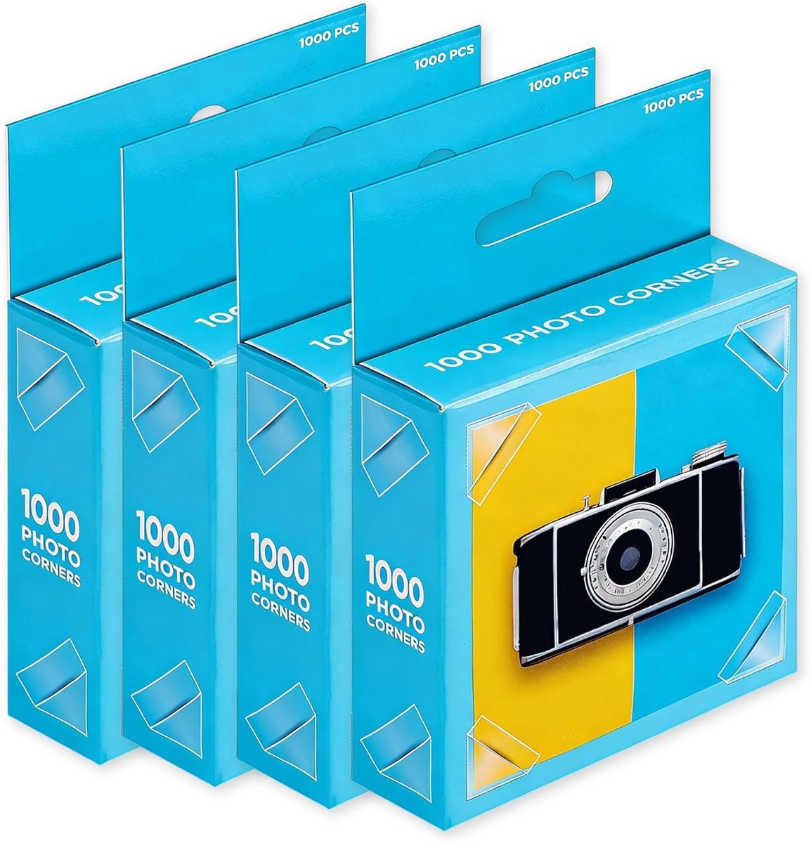 2000 stuks fotohoeken, zelfklevend, transparant, fotohoeken