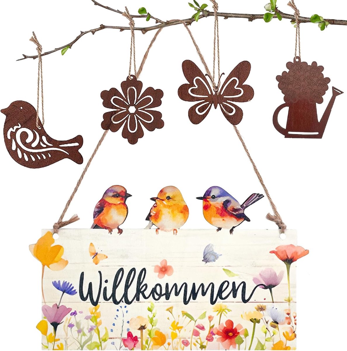 welkom, deurhanger, welkom, paasdecoratie om op te hangen, 1 stuk