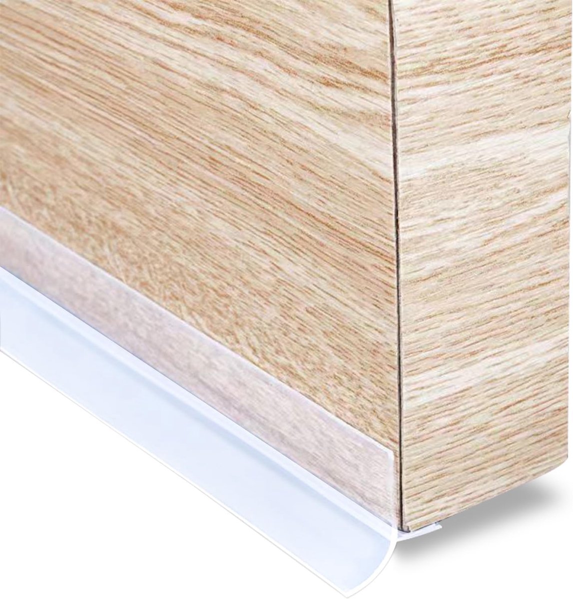 T-vormige transparante deurtochtstopperblokker, 19,6 m x 3,3 cm siliconen weerstrippen, raamafdichtingsstrips, zelfklevende waterdichte douchedeur bodemveger voor isolatiegat