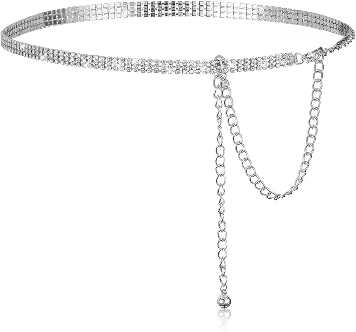 1 stuk Glitzer Gürtel Damen Strass Glitzer Taillengurtel