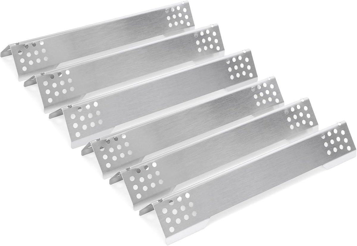 40,2 cm roestvrij stalen branderafdekking voor Rösle Videro G3, G3-S, G3-S Nero, Vario+, vlamverdeler voor Rösle Videro G2, G4, G6-serie en Sanzibar, 6 stuks