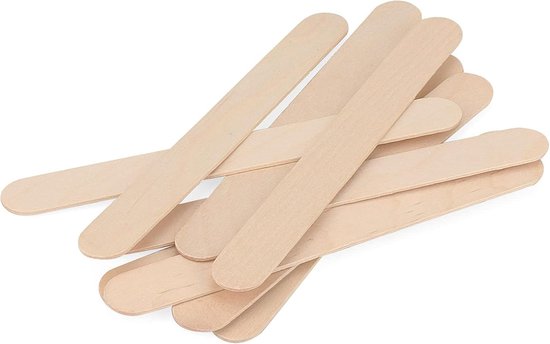 Wax Sticks,100 Pcs Houten Waxing Applicator Sticks Kleine Wax Spatels — afbeelding 2