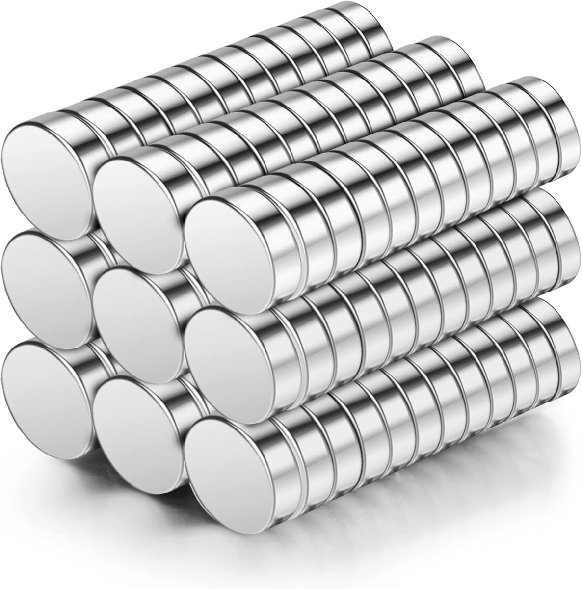 Mini-koelkastmagneet, 100 stuks, neodymium-magneten, 5 x 2 mm dik, klein, rond, voor magneetbord, prikbord, whiteboard, koelkast, incl. fijne opbergdoos