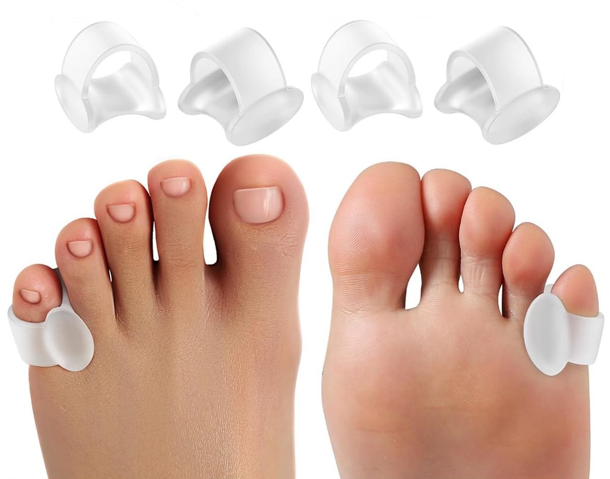 4 stuks teenspreiders kleine teen, teenstretcher siliconen, kleine