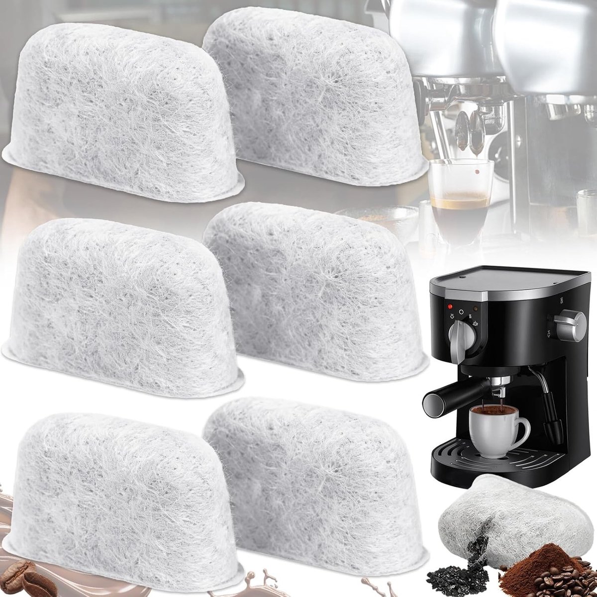 Vervangende Waterfilterpatronen voor Volautomatische Koffiemachines Geschikt voor Luxe Cafe en Pro Modellen Actieve Koolstoffilter voor Optimale Smaak