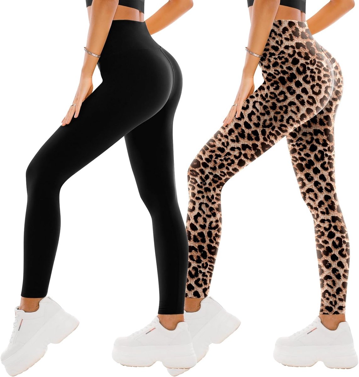 Leggings voor dames, hoge taille, sportlegging, elastische yogabroek