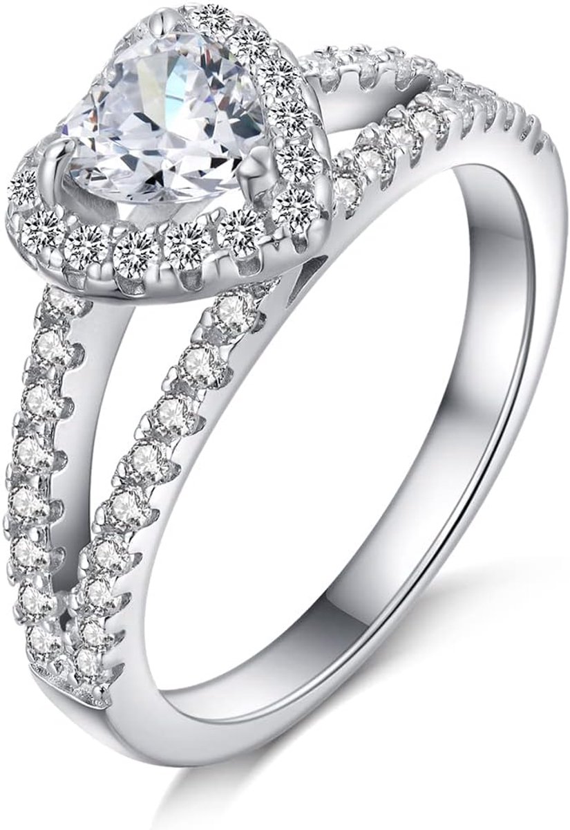 zilver verlovingsring trouwring zirkonia zilveren ringen trouwringen