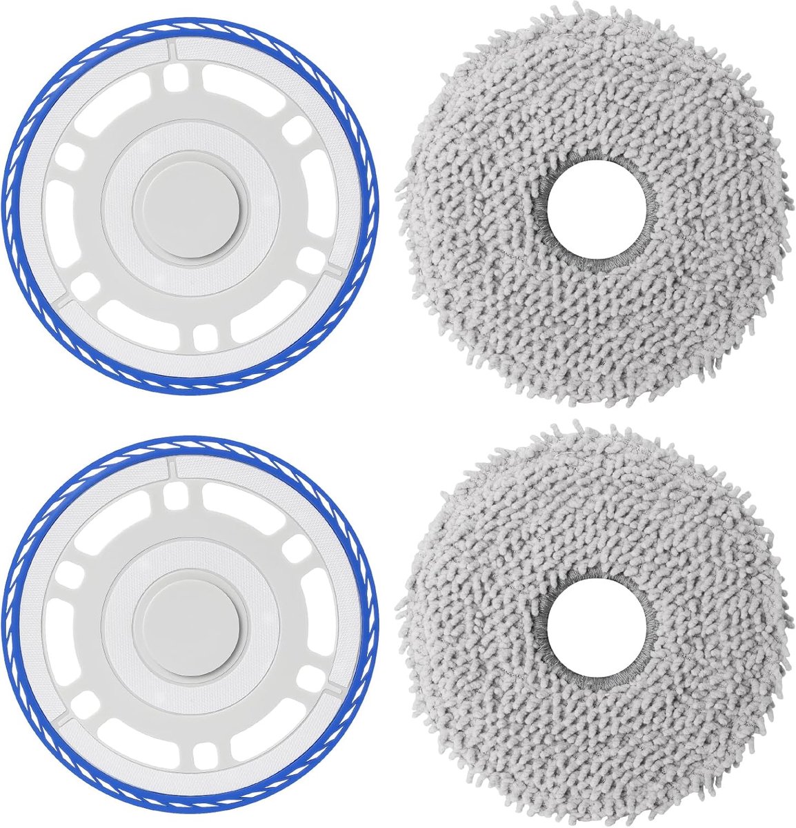 Dweildoeken met reservehouder, dweilplaten voor Ecovacs Deebot T50 Omni/T50 Omni Gen2/T50 Pro Omni/T50 Pro Omni Gen2 robotstofzuiger, reserveonderdelen (Niet geschikt voor de T50 Max Pro-serie!!!)