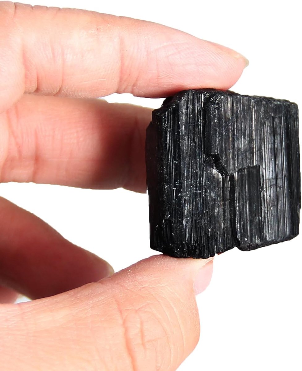 1 stuk 50-70 gram natuurlijke zwarte toermalijn ruwe stenen