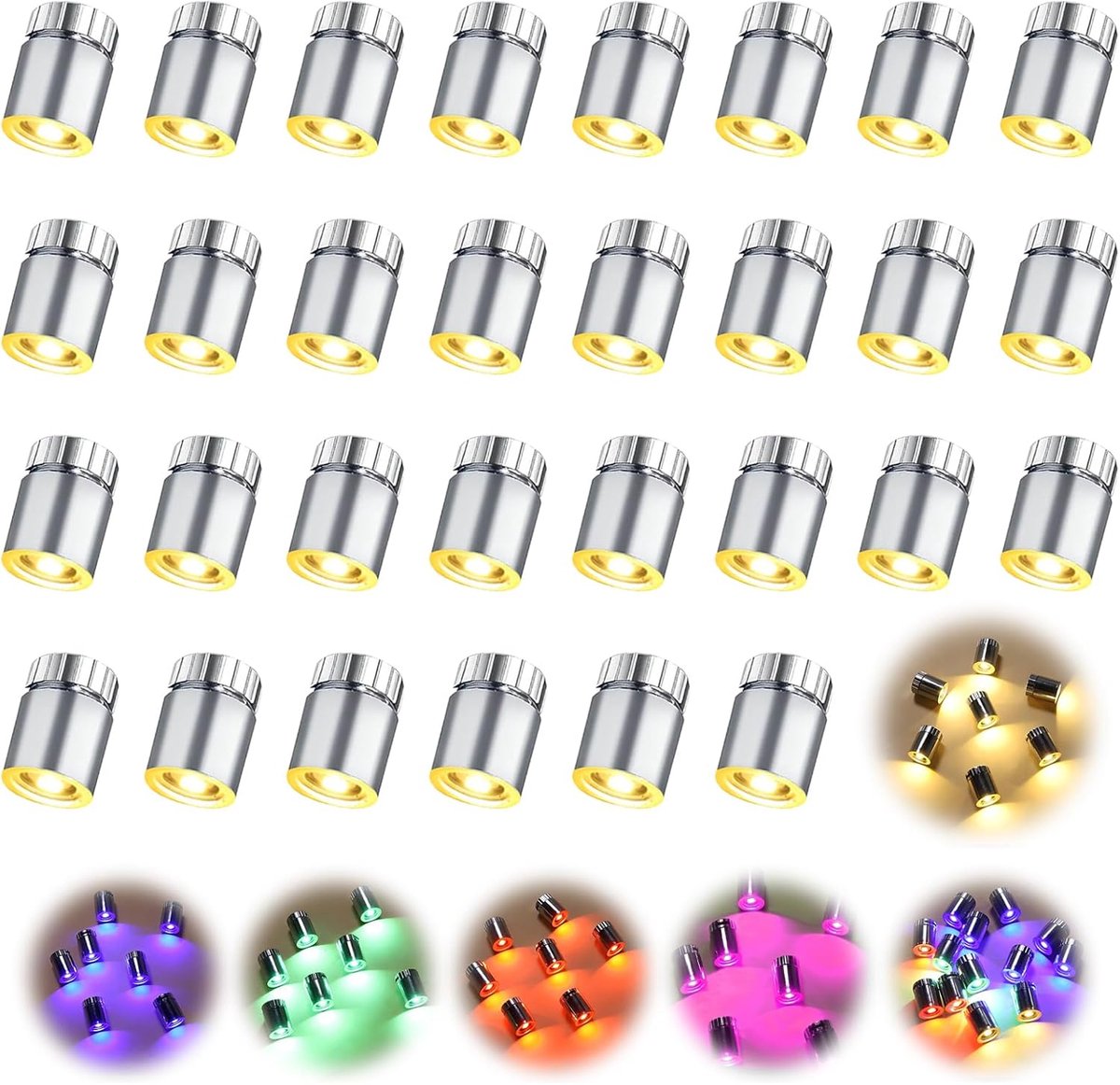 kleine LED-lampjes, op batterijen werkende LED-lampjes, mini LED-lamp, kleine speelgoedlamp voor feestdecoratie, knutselen, poppenhuisaccessoires