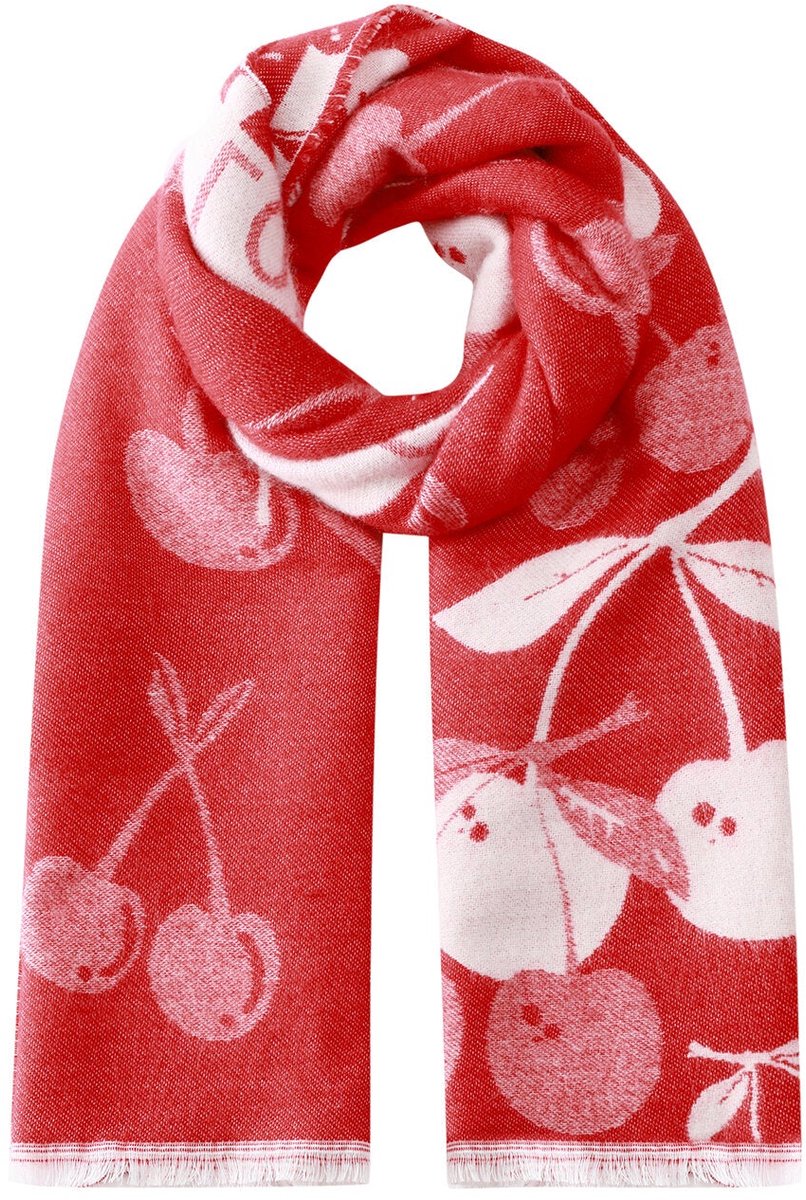 Wintersjaals kersen casual acryl dagelijkse accessoires - Rood