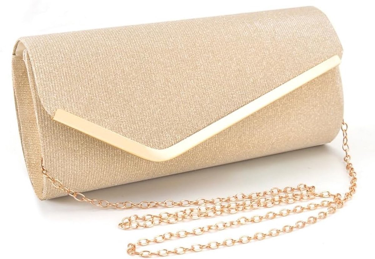 Clutches, mode, avondtas, glitter, elegante clutch met afneembare