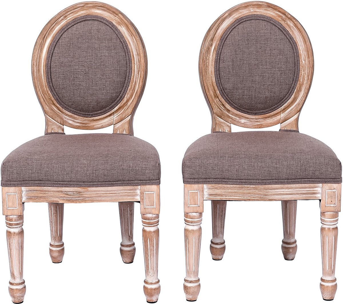 HomeMiYN Kinderfauteuil Set van 2 Bruin – Zachte Kinderstoel met Rugleuning en Armleuningen, Linnenlook Bekleding, Comfortabele Zitstoel voor Kinderkamer, Leeshoek en Woonkamer