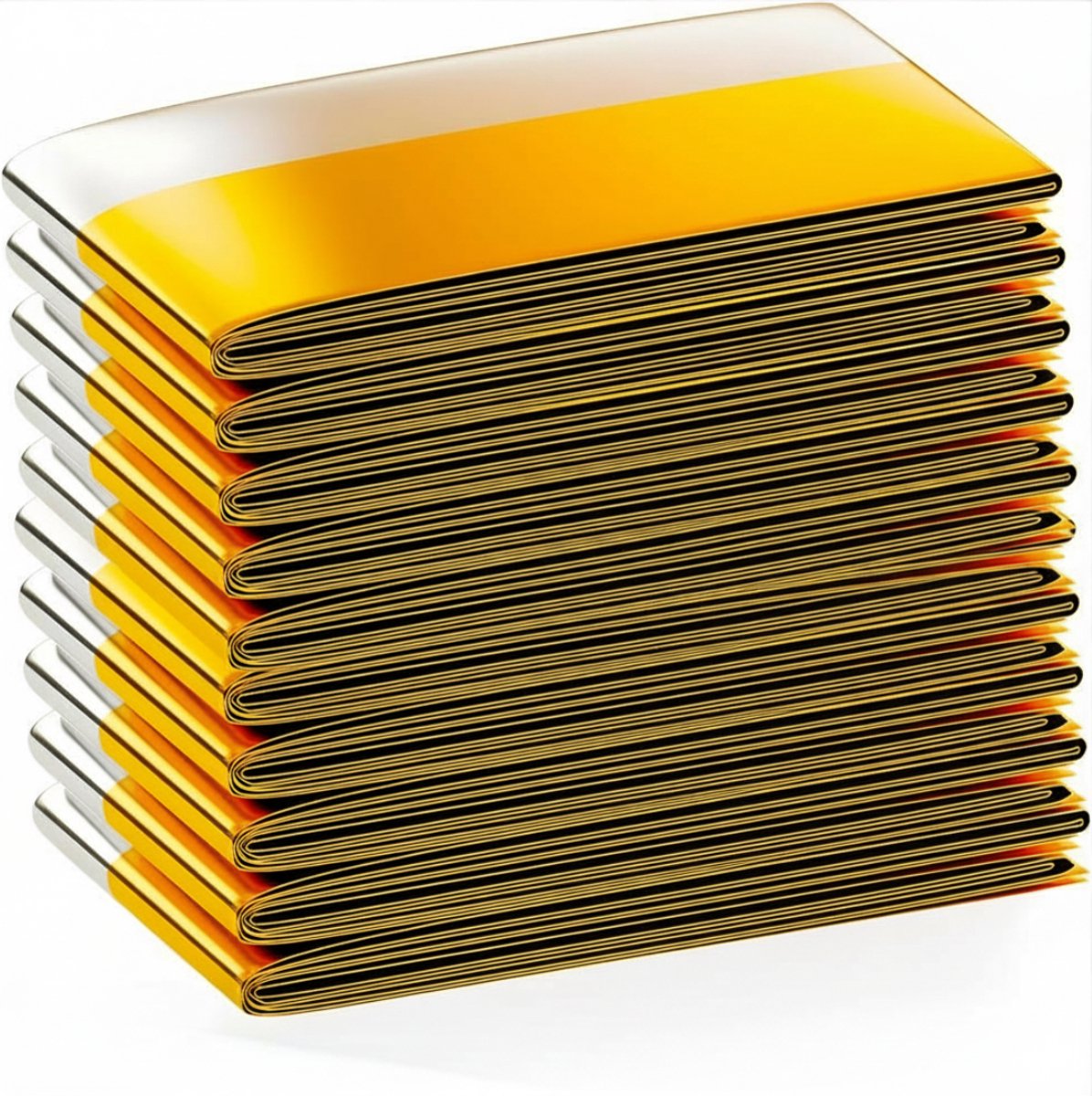 Ploutos® Nooddeken - 10 stuks - Reddingsdeken - Isolatiedeken - Goud- 210cm x 160cm x 1cm