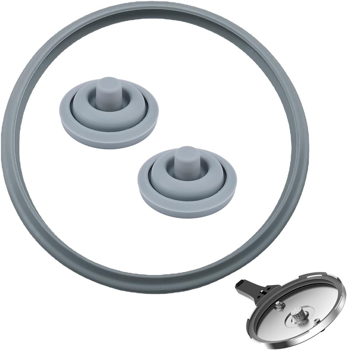 Sealing ring voor snelkookpan Ø 22 cm, Silicone, 3-delige set | Vervangingsonderdelen, Koken, Keukenaccessoires