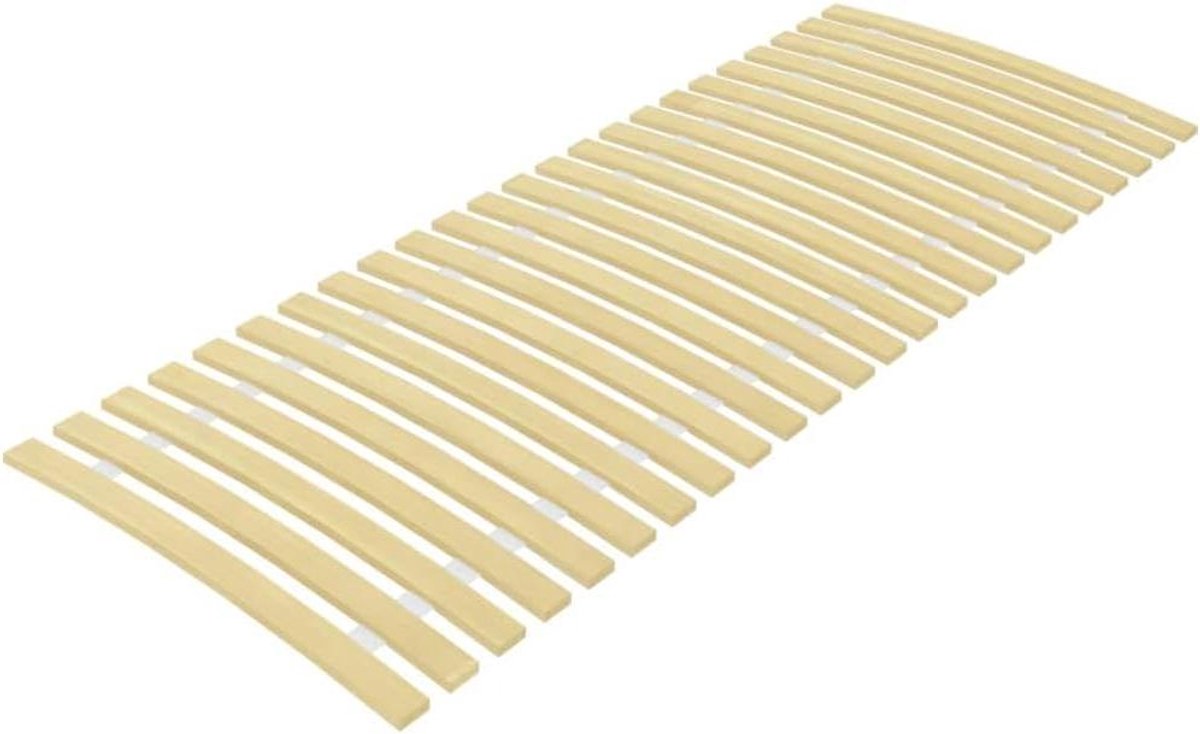 Houten Lattenbodem - Bedbodem Latten - Matras Ondersteuning - 24 Verende Latten - 80x200 cm - Bruin