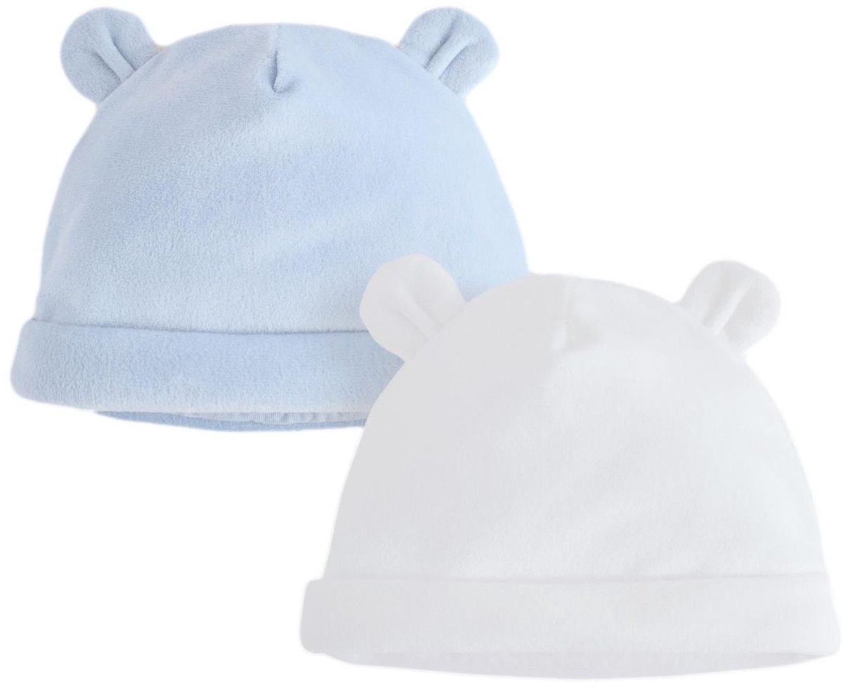 Next - Jongens - Set van 2 babybeanies - Blauw