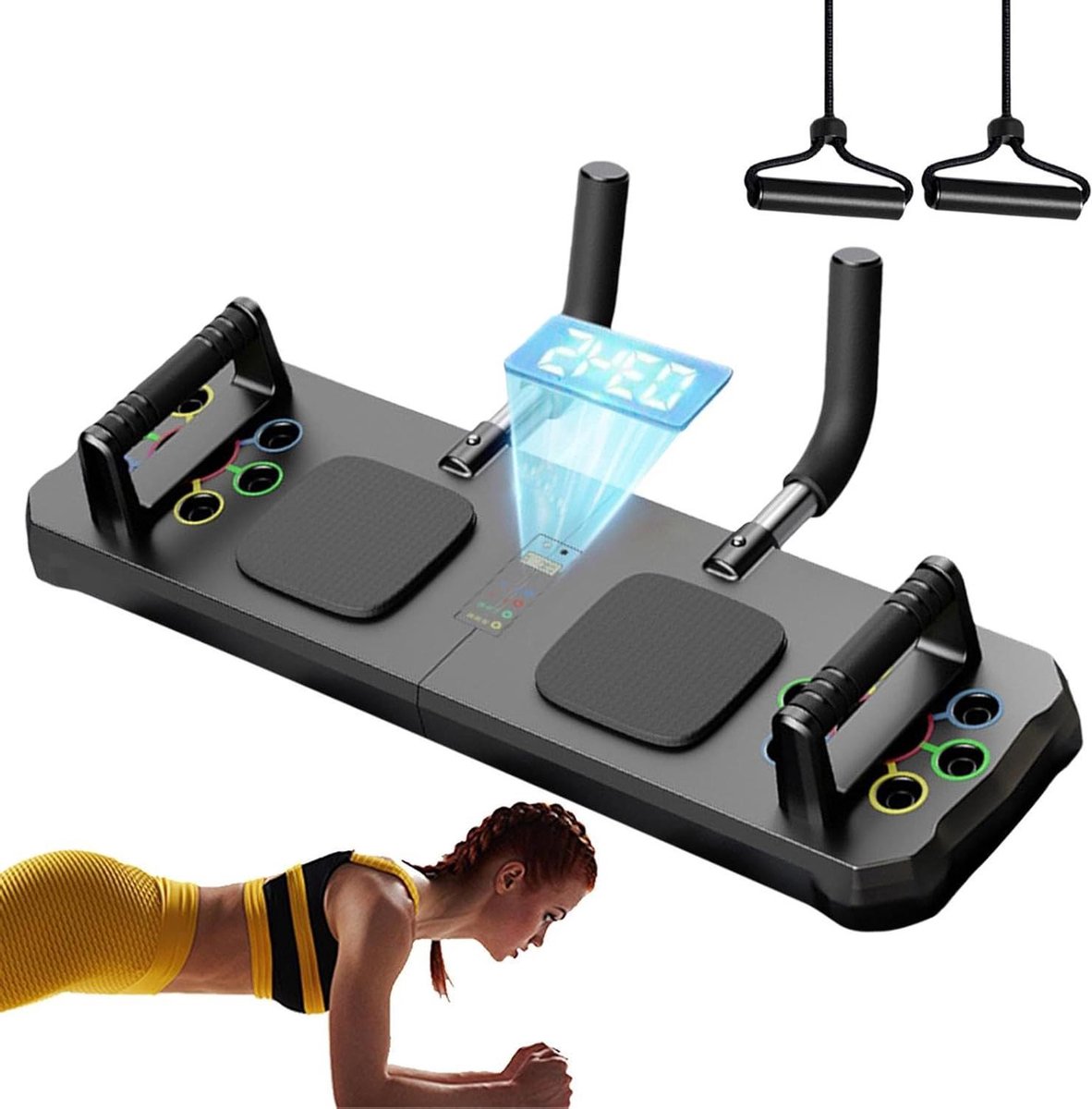 Kracht Training Board - Fitness Hulpmiddel - Spier Versterking - Verstelbare Breedte - 75 x 31 cm - Zwart