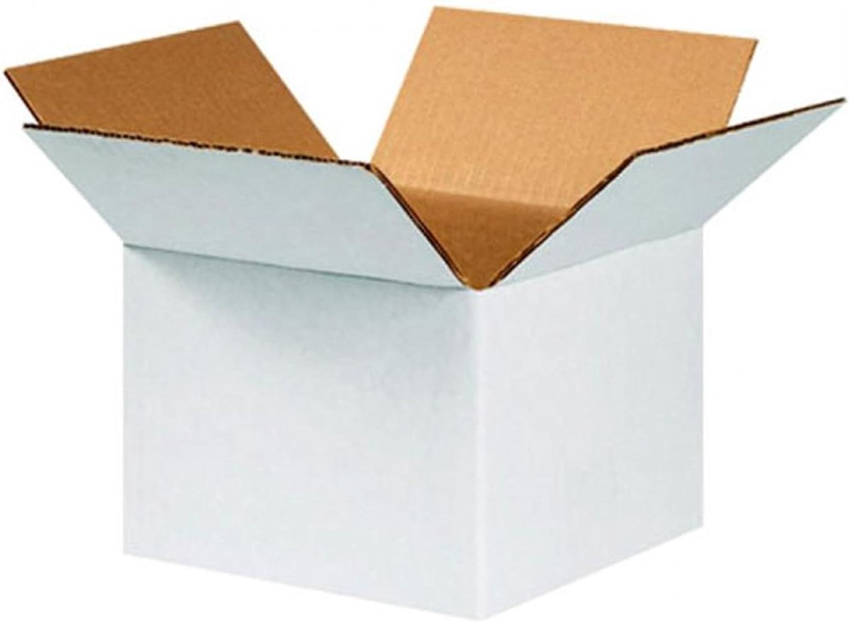 Kartonnen dozen - Verzenddozen Opslagdozen - Verzenden Opslag - Dubbele golfkarton - 31 x 23 x 30 cm - Wit