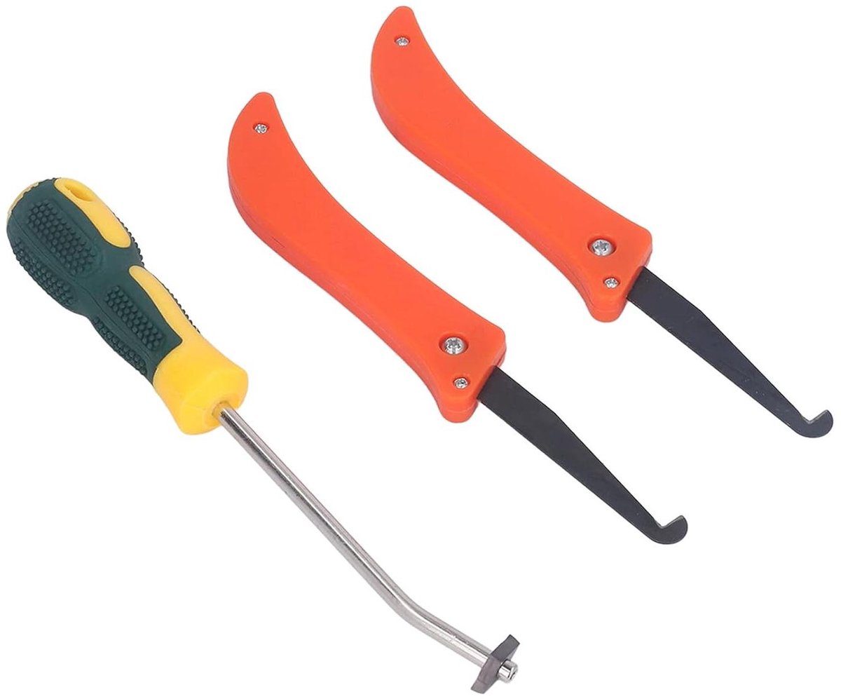 Voegenverwijderaar Set - Tegelvoegen Schraper - Voegen Schoonmaken - Ergonomisch Ontwerp - 8 Messen - Grijs
