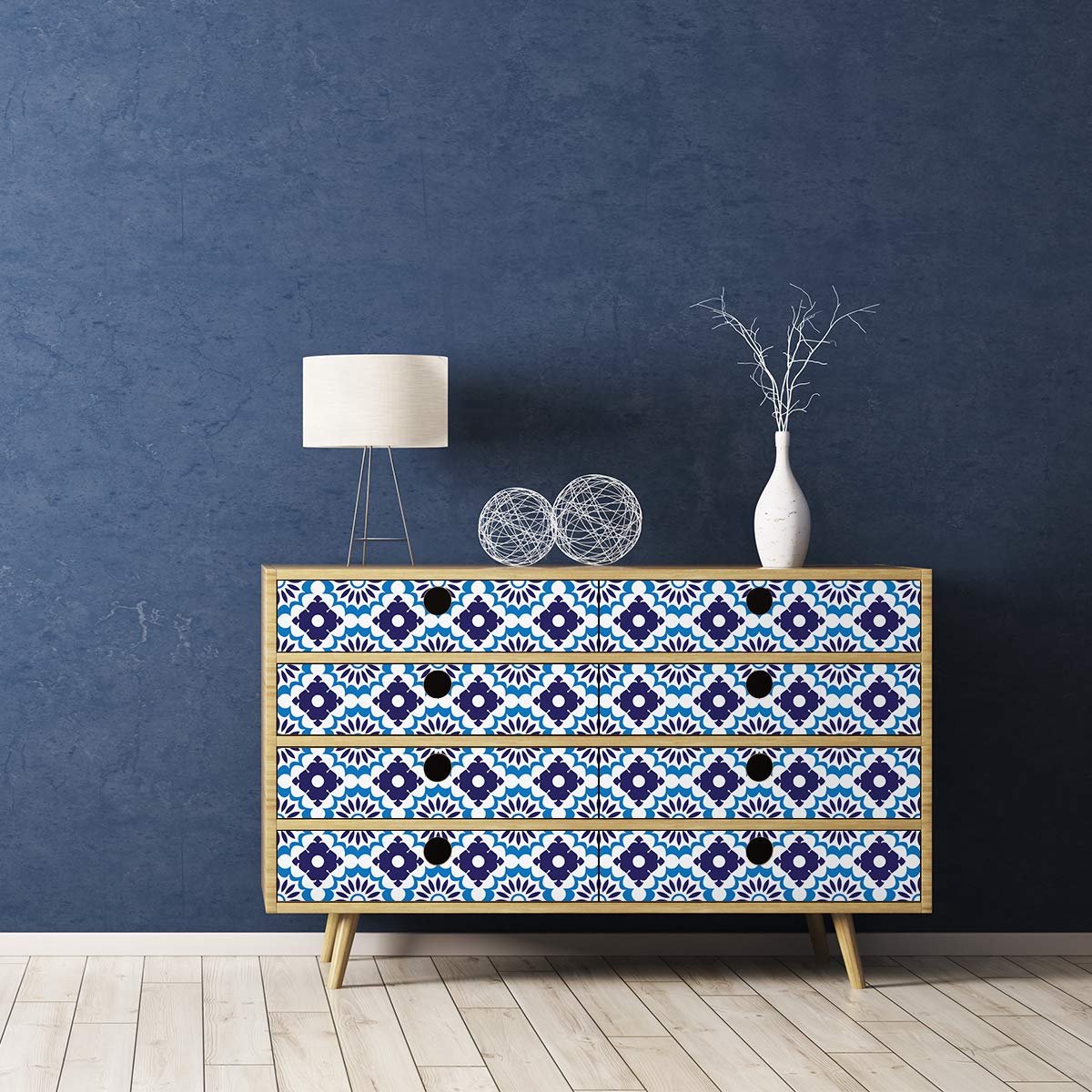SnelShoppen - Meubelstickers, Zelfklevend, Cementtegels, Decoratie voor Tafels, Kasten, Planken - 60 x 100 cm, Krasbestendig, Eenvoudig Onderhoud