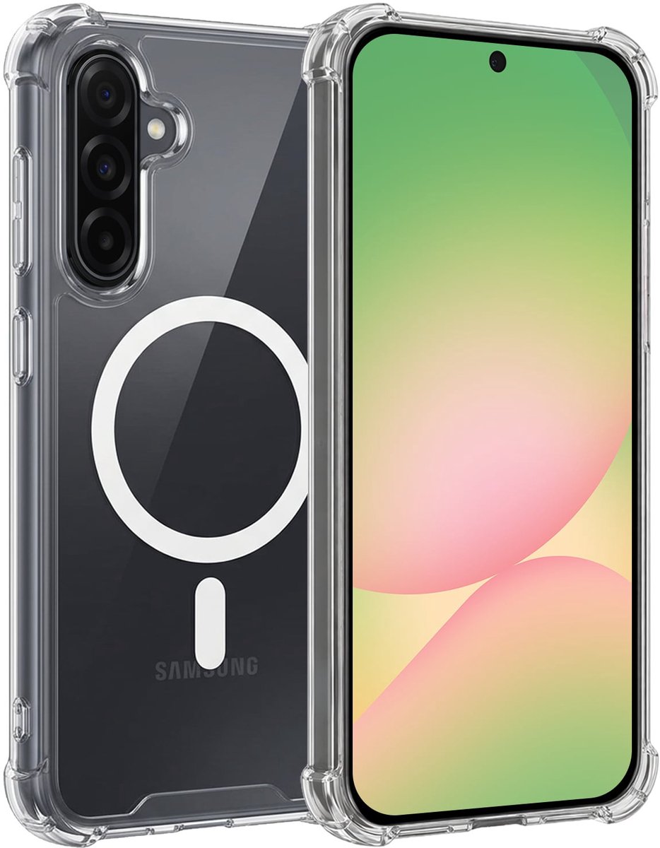 Hoesje Geschikt voor Samsung Galaxy A56 - Magsafe Compatible - Sterk & Shockproof - Back Cover - Shock Proof Case - Telefoon Hoes Shockproof - Transparant