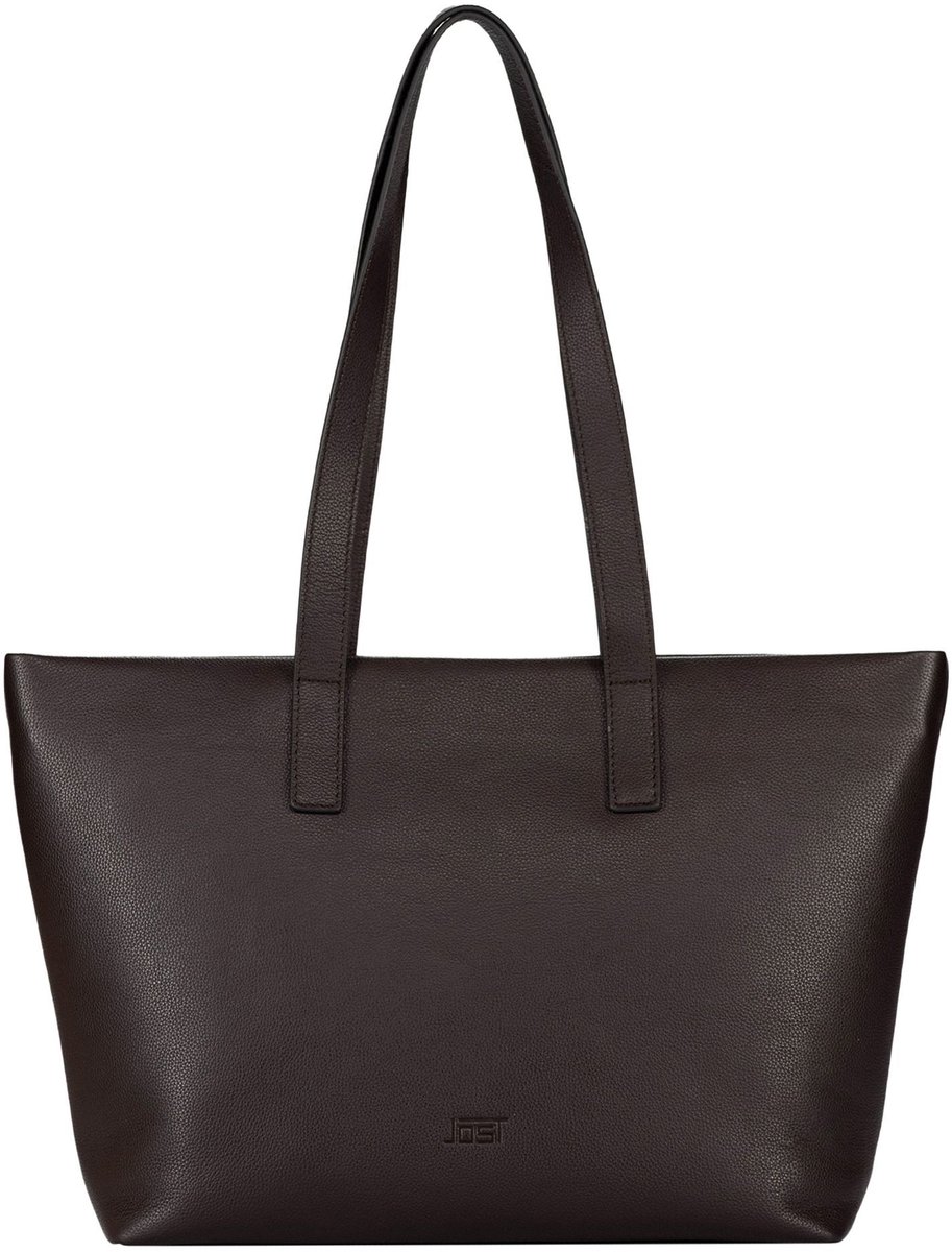 JOST Leren business tas shopper Lysa Business Shopper Brown donkerbruin