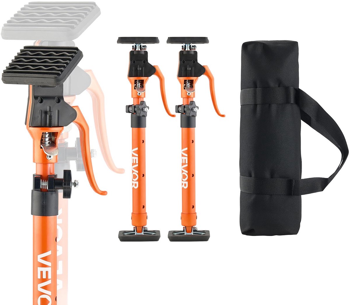 SnelShoppen - Steunstang voor Kastkrik 2 Stuks, Verstelbare Stalen Telescopische Snelsteunstang 48-75 cm, 100 kg Capaciteit voor Kasten Installatie en