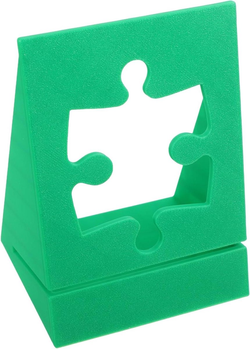 Puzzel Display Standaard - Puzzelhouder Presentatie - Puzzels Tonen - Stabiele Deksel Ondersteuning - 13.50X10.00X8.30CM - Groen