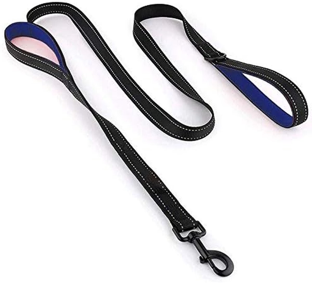 Hondenriem Reflecterend - Hondenlijn Padded - Veilig Wandelen - Dubbel Handvat - 1.8 Meter - Blauw