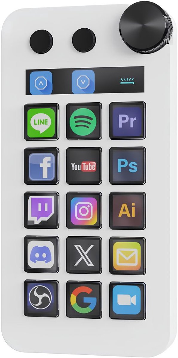 JCP® Stream Deck - Streamingdeck - Streaming Deck - Wit - 18cm x 13cm x 6cm