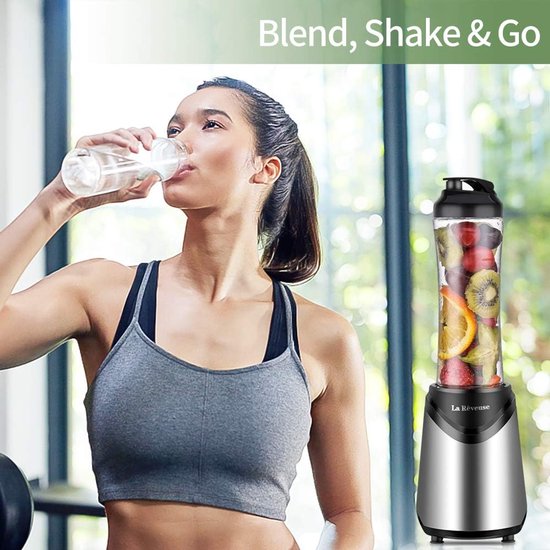 Smoothie Blender 300W Stil Personal Blender met 2 BPA-vrije Flessen 550 ml Compact voor Shakes en Sapjes — afbeelding 3