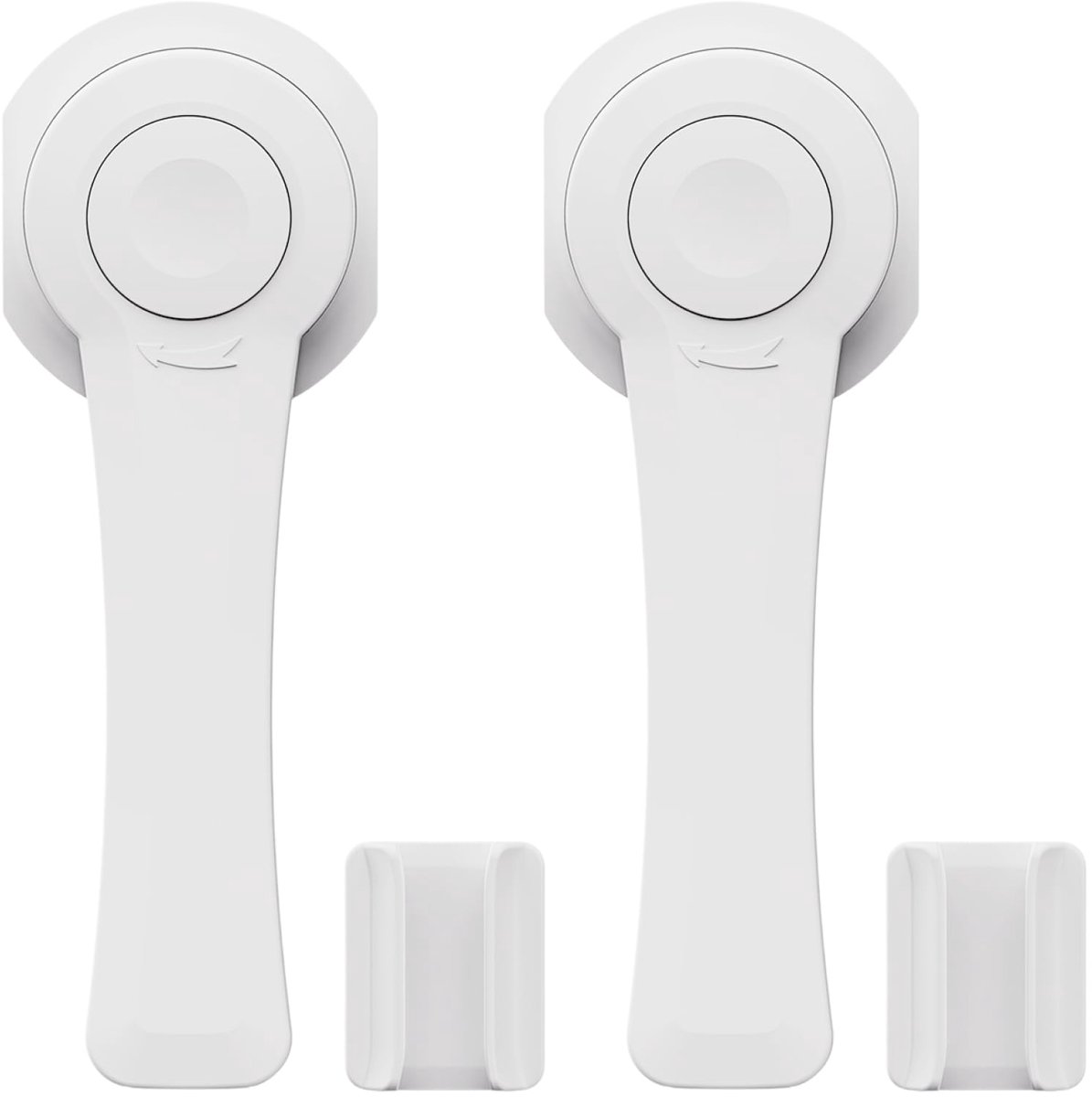 Toiletbril Slot - Toiletkinderslot - Set van 2 - WC-Slot voor Baby's & Peuters - Zelfklevend & Zonder Boren - Veiligheidsslot tegen Openen voor Kinderen en Dieren - Wit