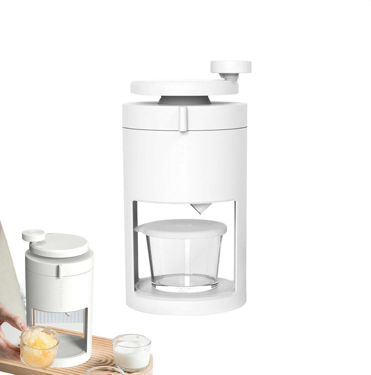 Ijsmachine IJscrusher - Handmatige IJsbreekmachine - Cocktails Maken - Roestvrijstalen Messen - 29.5 x 15.5 x 15 cm - Zilver