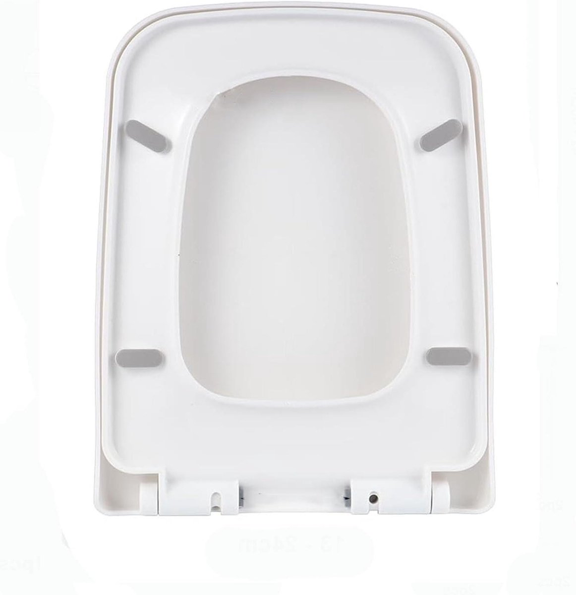 Vierkante Toiletbril - Toiletdeksel Rechthoekig - Badkamer Upgrade - Soft Close Mechanisme - Universeel Verstelbaar - Wit