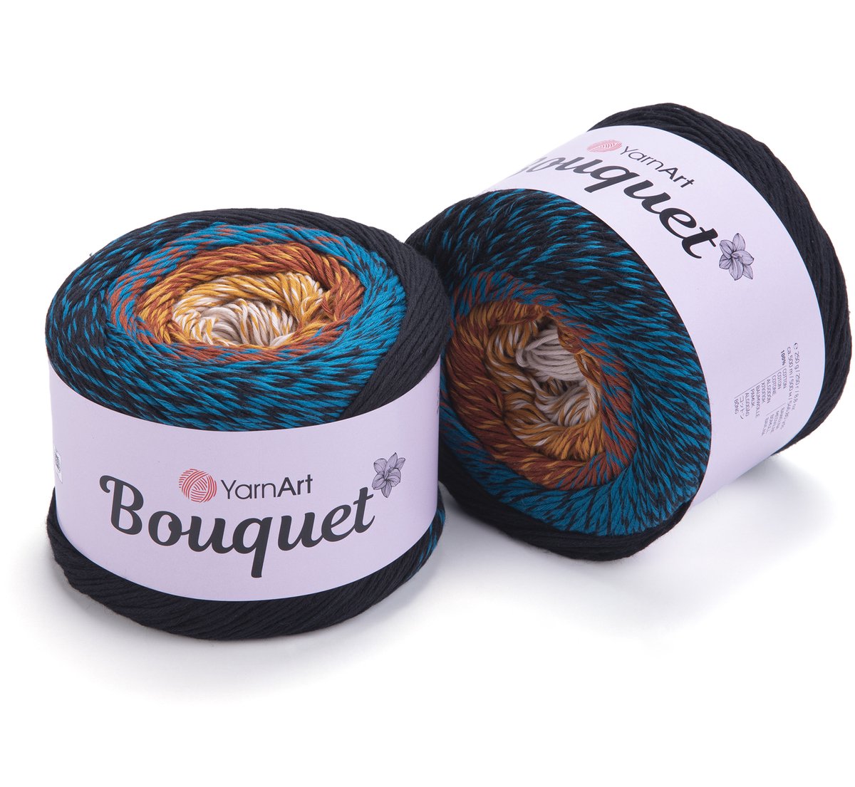 YarnArt Bouquet Verloopgaren (Gradient Cake) - 100% Katoen - voor Haken en Breien - 250g / 500m - Kleur 722