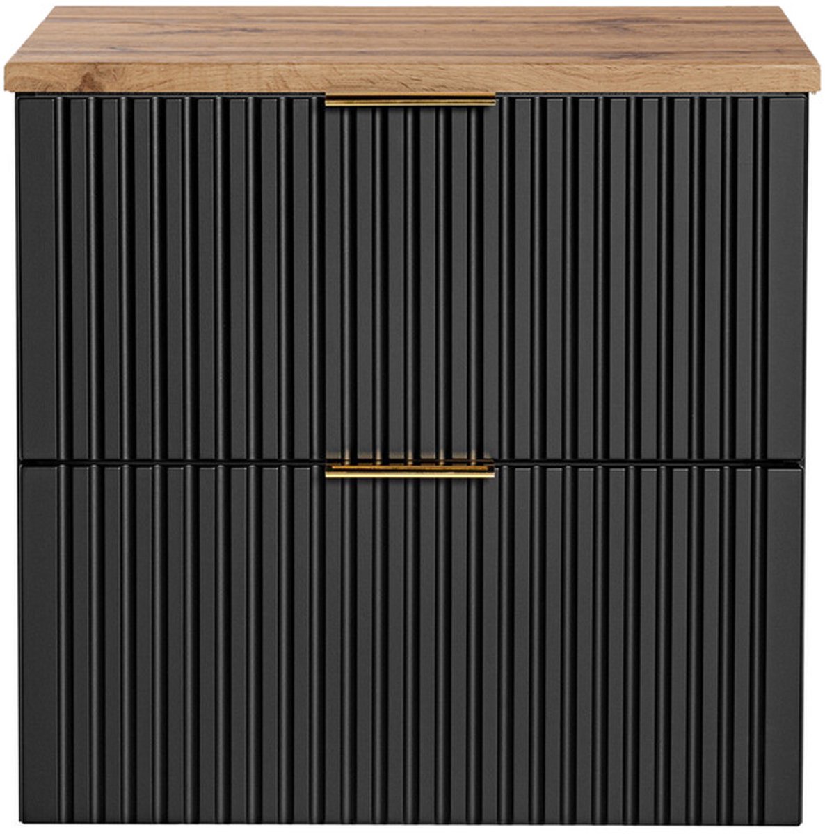 Sanifun Badkamermeubel 60 cm Adel Black met Wotan Werkblad