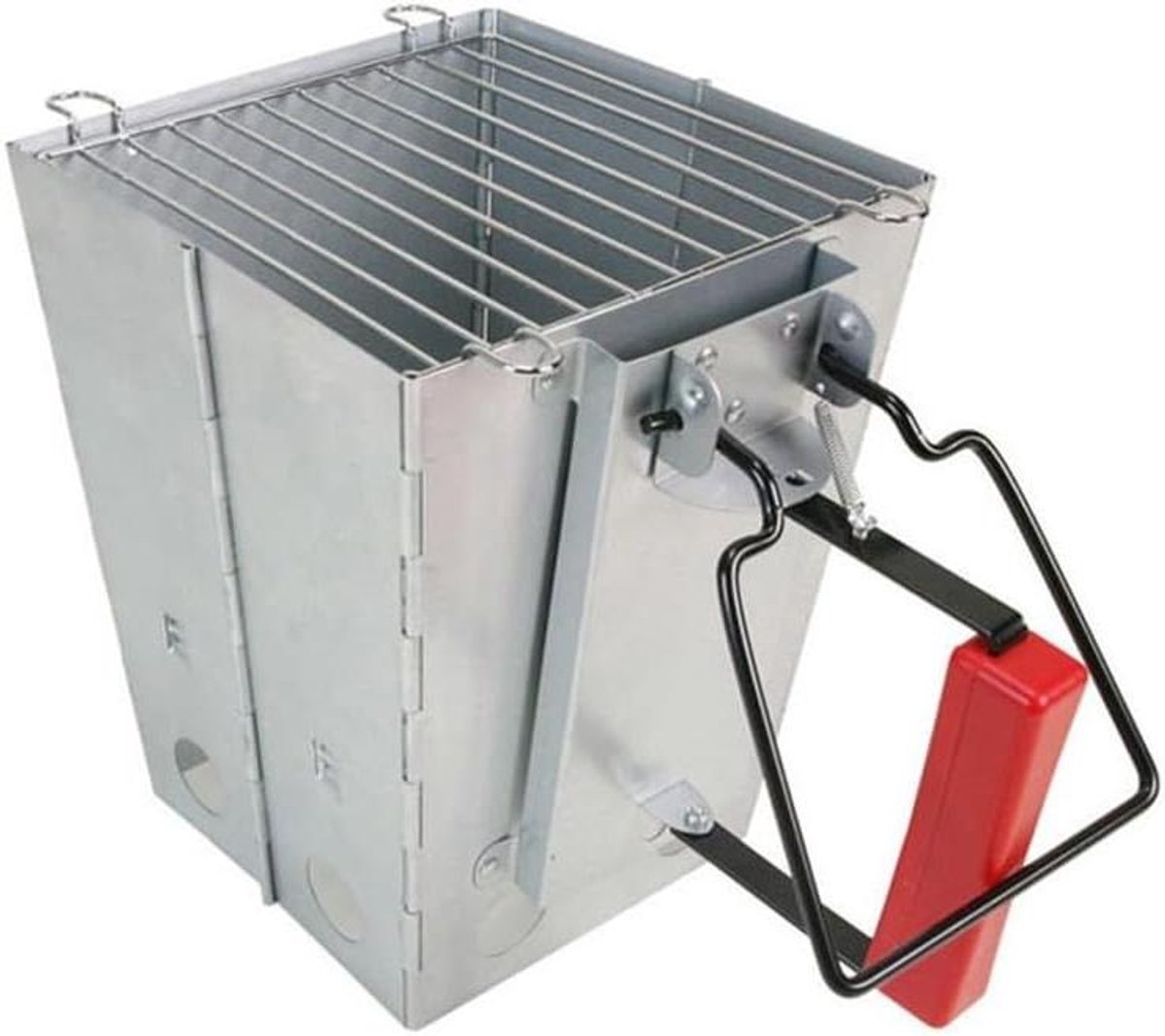 Opvouwbare Vuurkorf - Draagbare Houtskoolstarter - Buiten Koken - Gegalvaniseerd Staal - 27.5 x 27.5 x 21.5 cm - Metaal