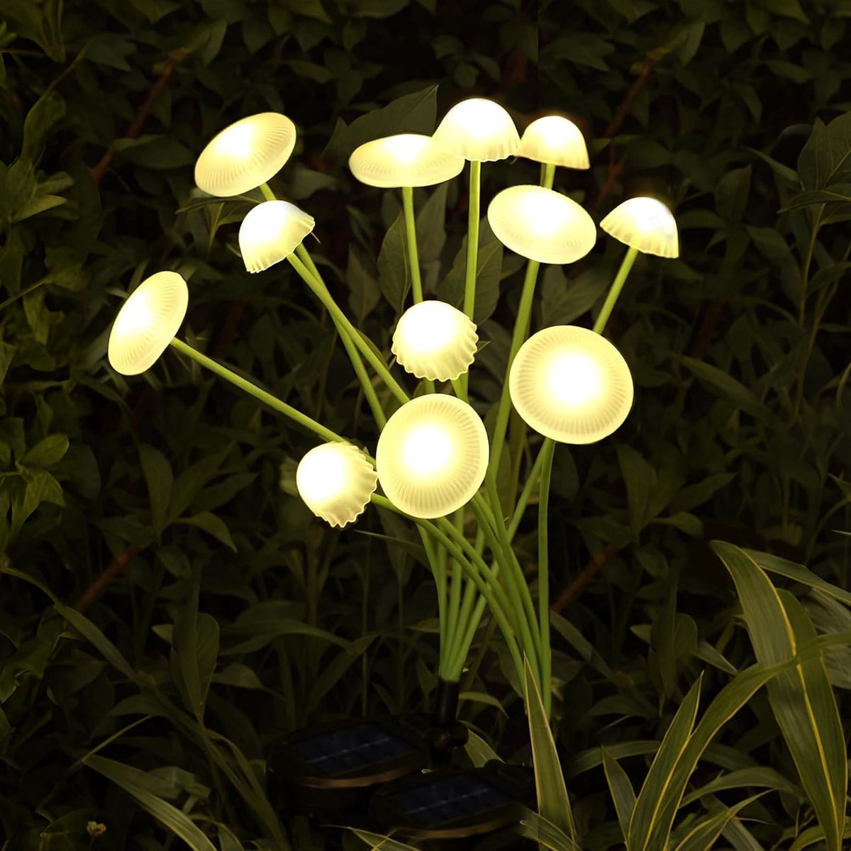 KZQ Zonne Tuinlampen Set Van 2 Bewegende Paddenstoel Sfeer Lichten Waterdicht Buitenlampjes Warm Wit Voor Gazon Terras Tuinpad Decoratie